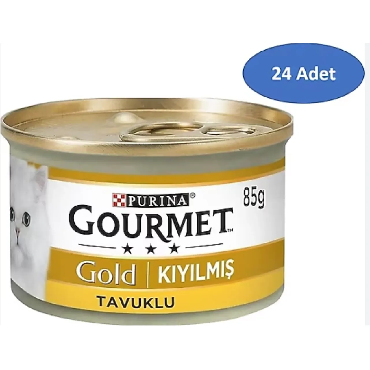 Gourmet Kıyılmış Tavuklu 85 gr 24'lü Yetişkin Konserve Kedi Maması