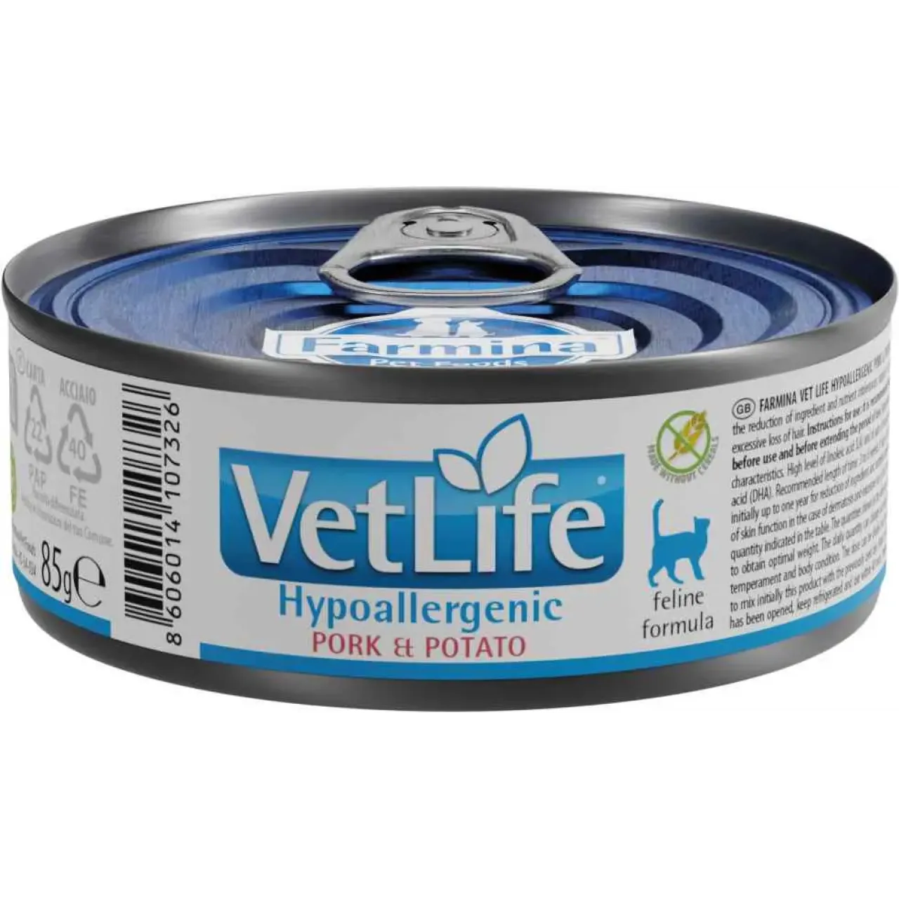 Vetlife Hipoalerjik Pork&Potato Konserve Kedi Maması 85 gr