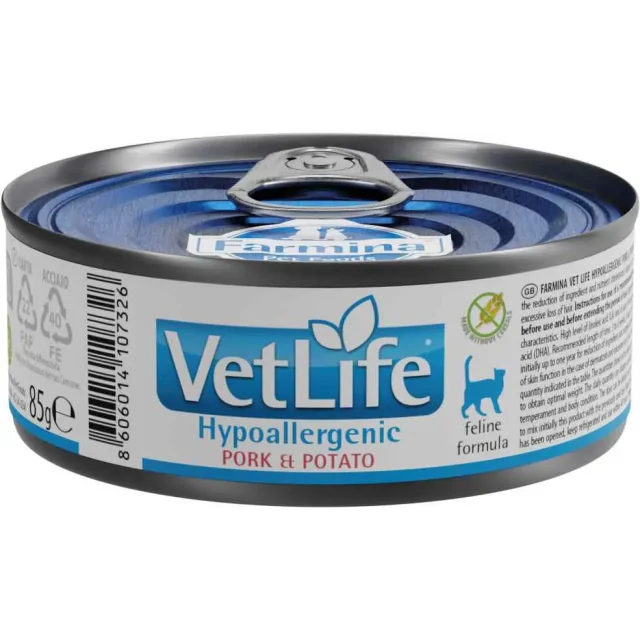 Vetlife Hipoalerjik Pork&Potato Konserve Kedi Maması 85 gr