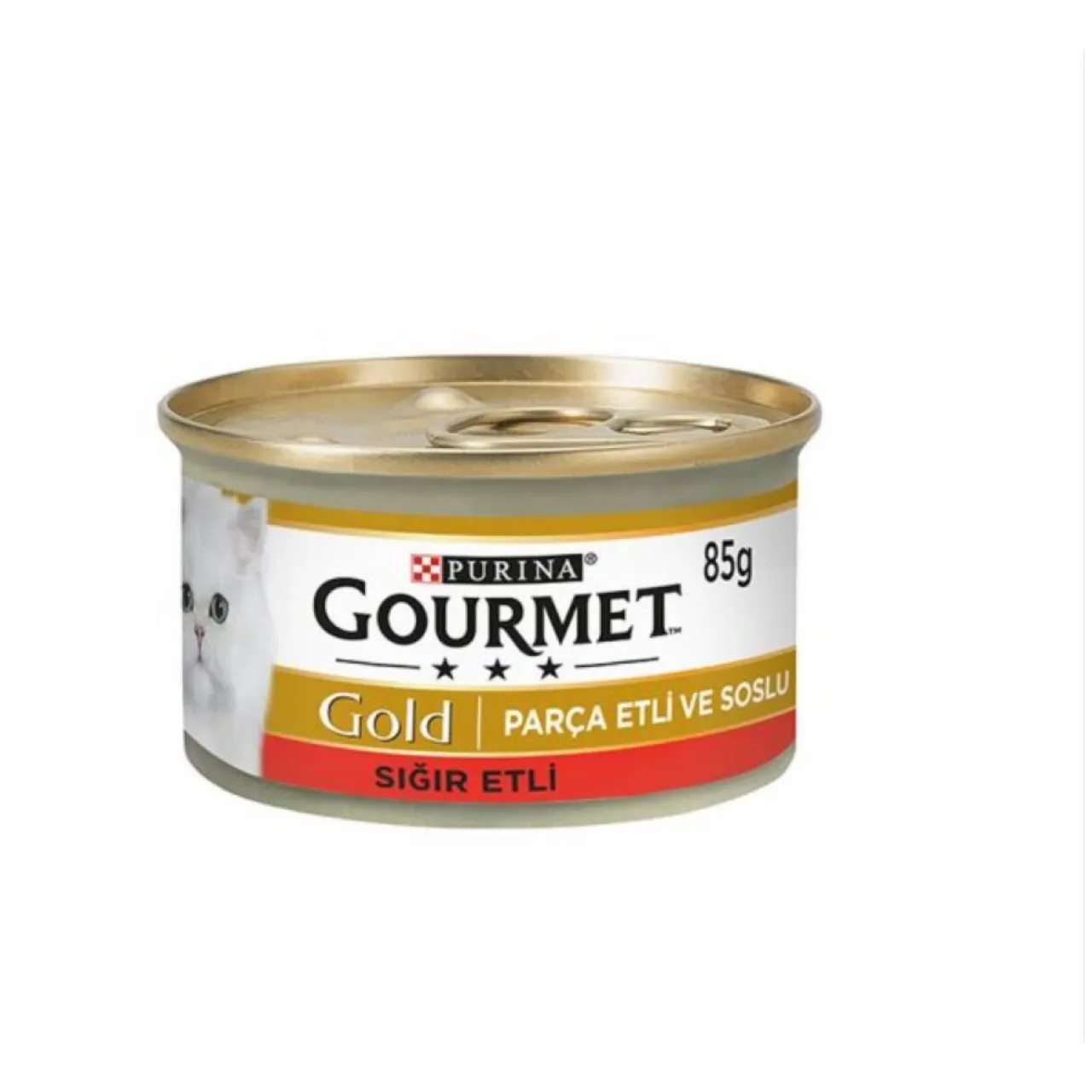 Gourmet Gold Soslu Parça Sığır Etli 85 gr 24'lü Yetişkin Konserve Kedi Maması