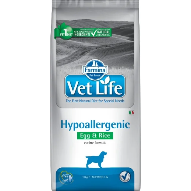 VetLife Hypoallergenic Egg & Rice Köpek Maması 12 Kg