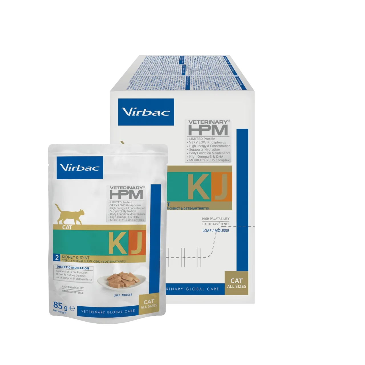 Virbac KJ Kidney & Joint Loaf Pouch Yaş Kedi Maması 85 gr (12 adet)