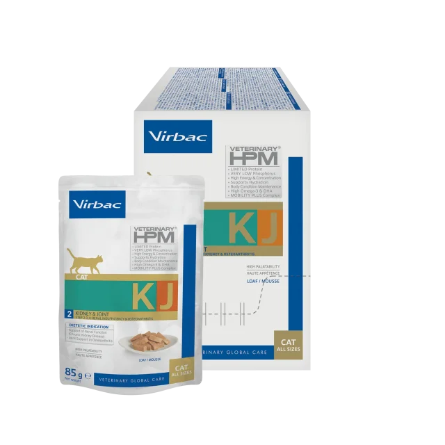 Virbac KJ Kidney & Joint Loaf Pouch Yaş Kedi Maması 85 gr (12 adet)