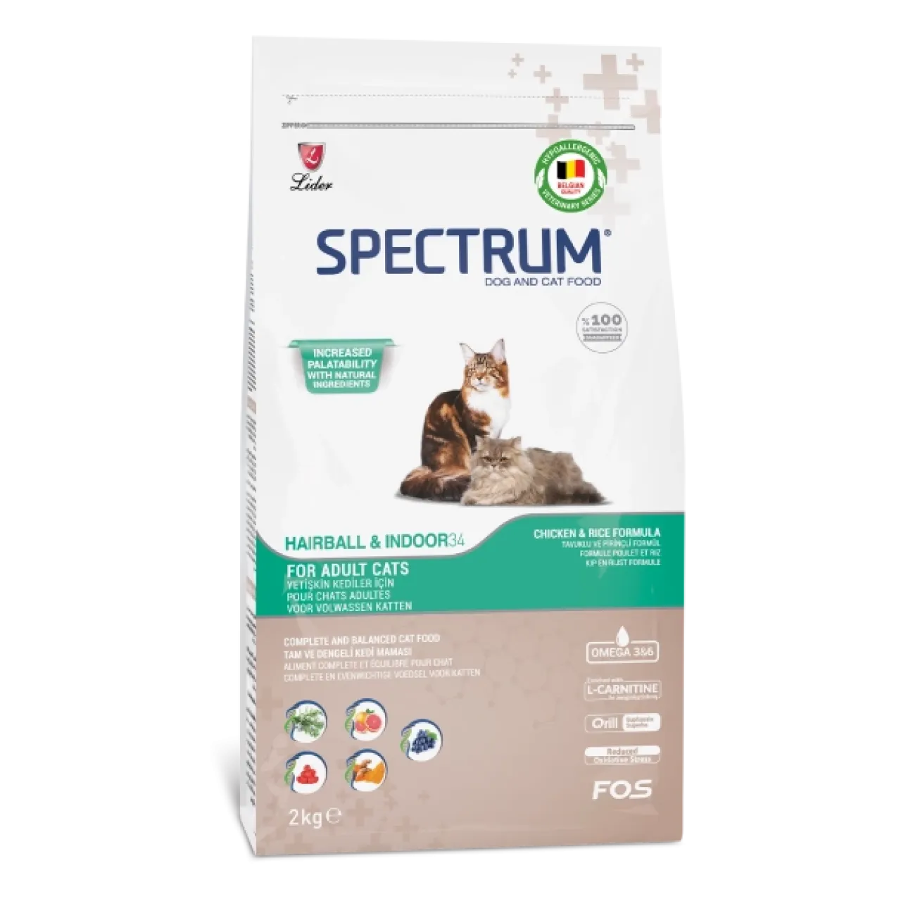 Spectrum Hairball 34 Kedi̇ Maması 2 Kg