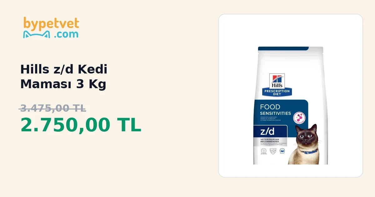 Hills z/d Kedi Maması 3 Kg | ByPetVet