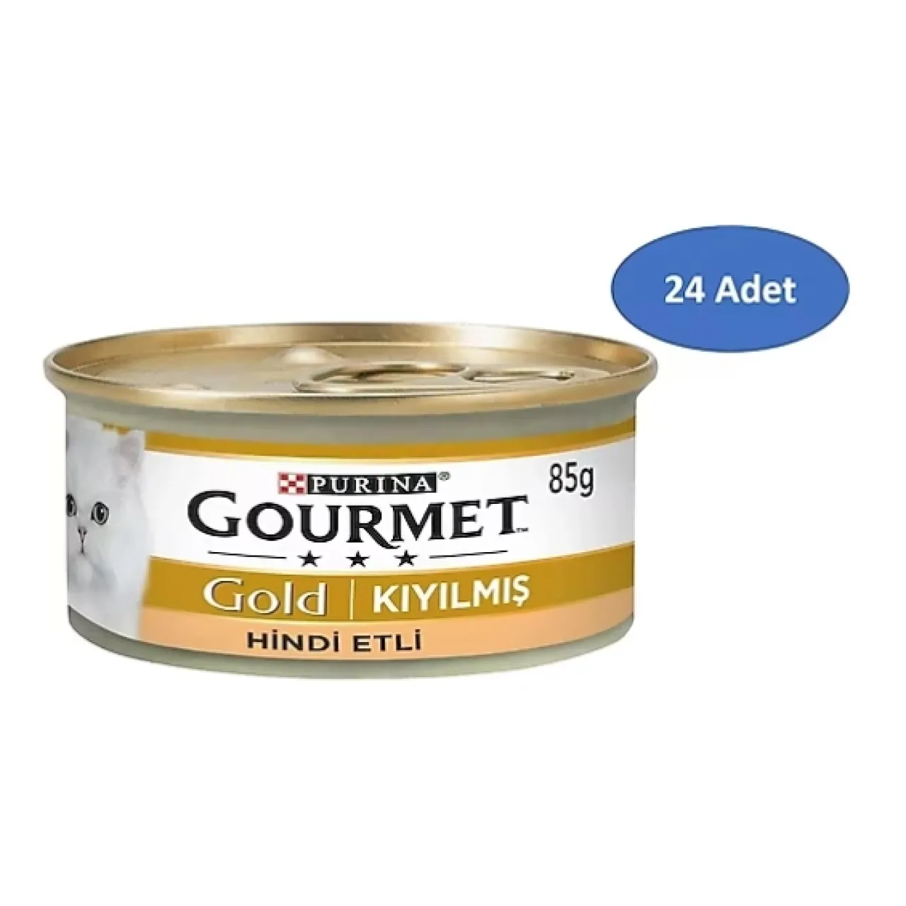 Gourmet Kıyılmış Hindili 85 gr 24'lü Yetişkin Konserve Kedi Maması