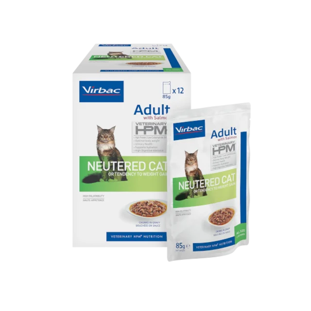 Virbac Yaş Kedi Maması Adult Neutered Cat Somonlu Pouch Chunks 85 Gr 1 Adet