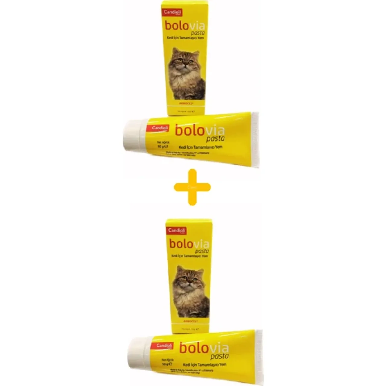Candioli Bolovia Pasta (50 Gr X 2adet )Kediler için Tamamlayıcı Malt Pastası Yetişkin Kediler İçin Lezzetli