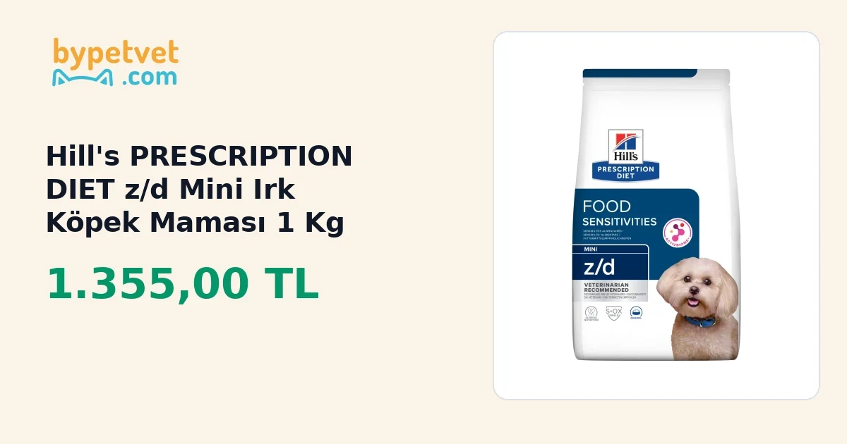 Hill's PRESCRIPTION DIET z/d Mini Irk Köpek Maması 1 Kg | ByPetVet