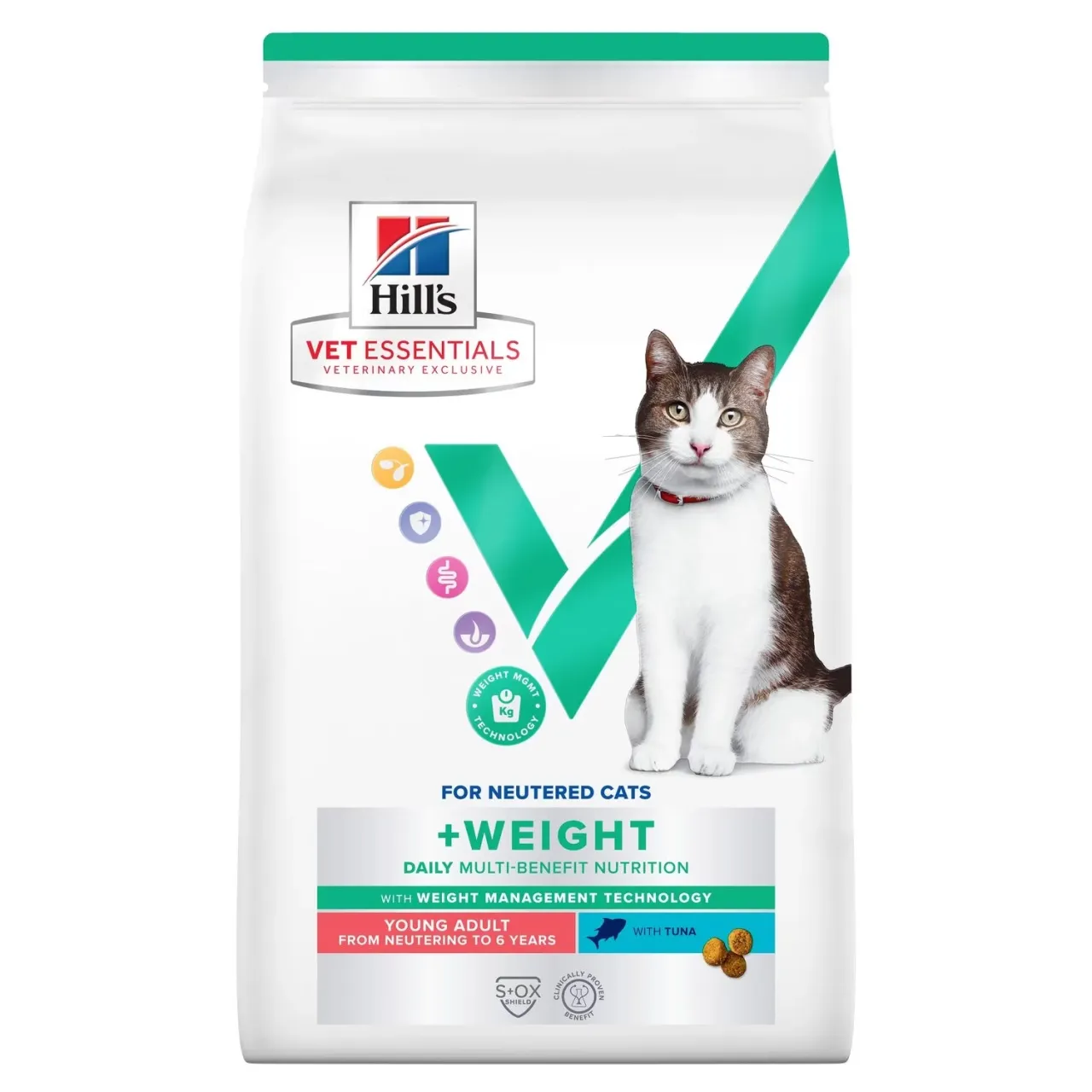 Hills VET ESSENTIALS Multi-Benefit + Weight Genç Yetişkin Kedi Maması Ton Balıklı  3 Kg