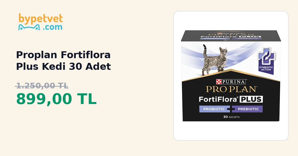 Proplan Fortiflora Plus Kedi 30 Adet | ByPetVet