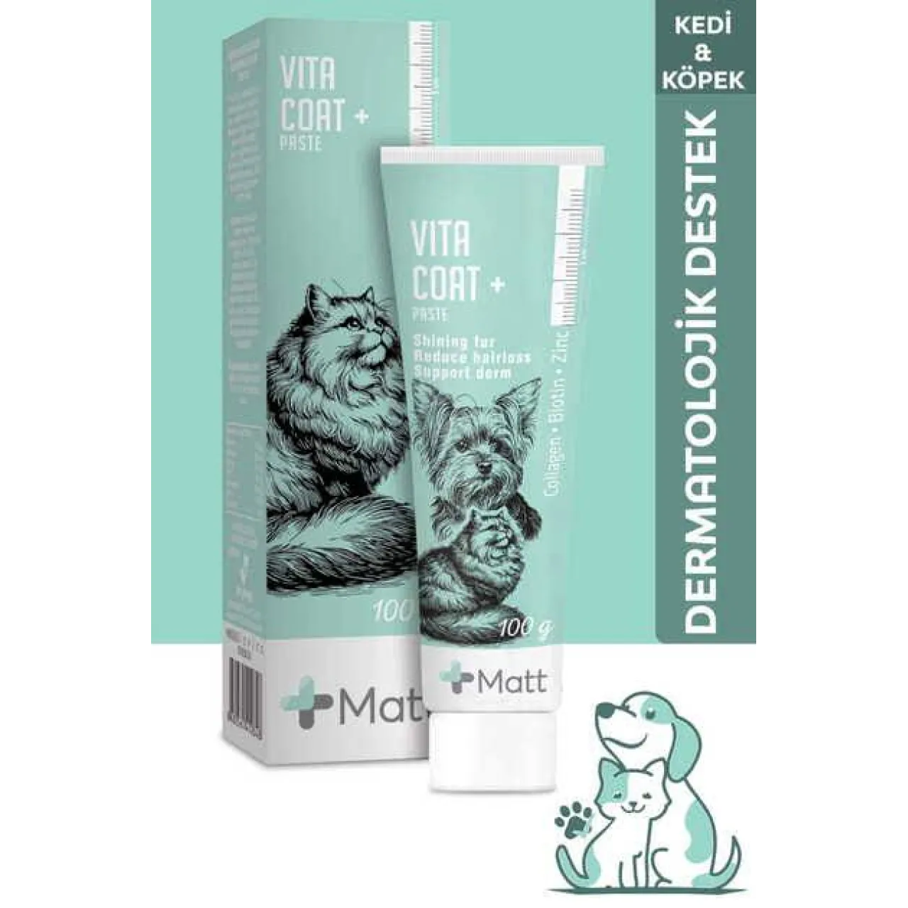 Matt Vita Coat Tüy Sağlığı Destekleyici Kedi ve Köpek Macunu 100 Gr