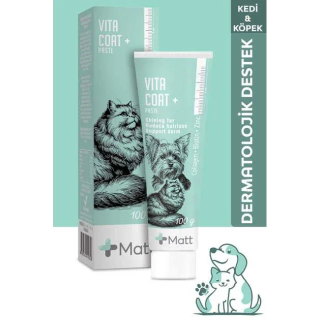 Matt Vita Coat Tüy Sağlığı Destekleyici Kedi ve Köpek Macunu 100 Gr