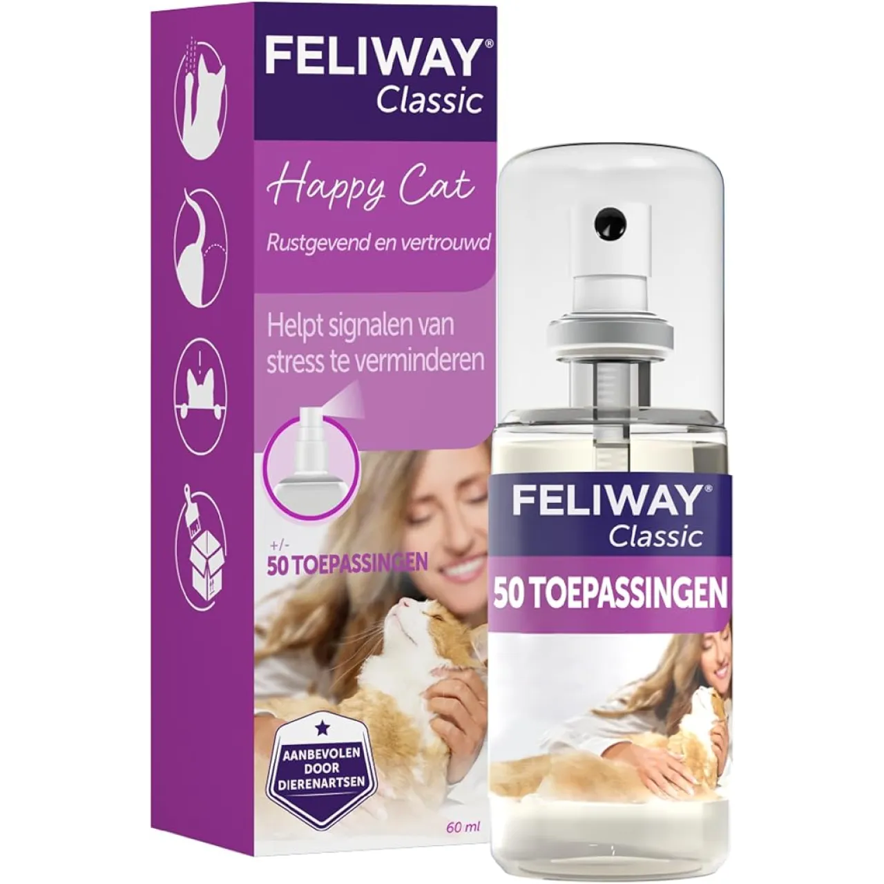 Feliway Classic Happy Cat– Kediler için Sakinleştirici Sprey 60 ml