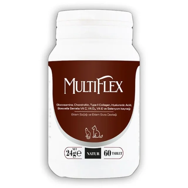 Natur Multiflex Kedi Köpek Eklem Destekleyici Vitamin Mineral 60 Tablet