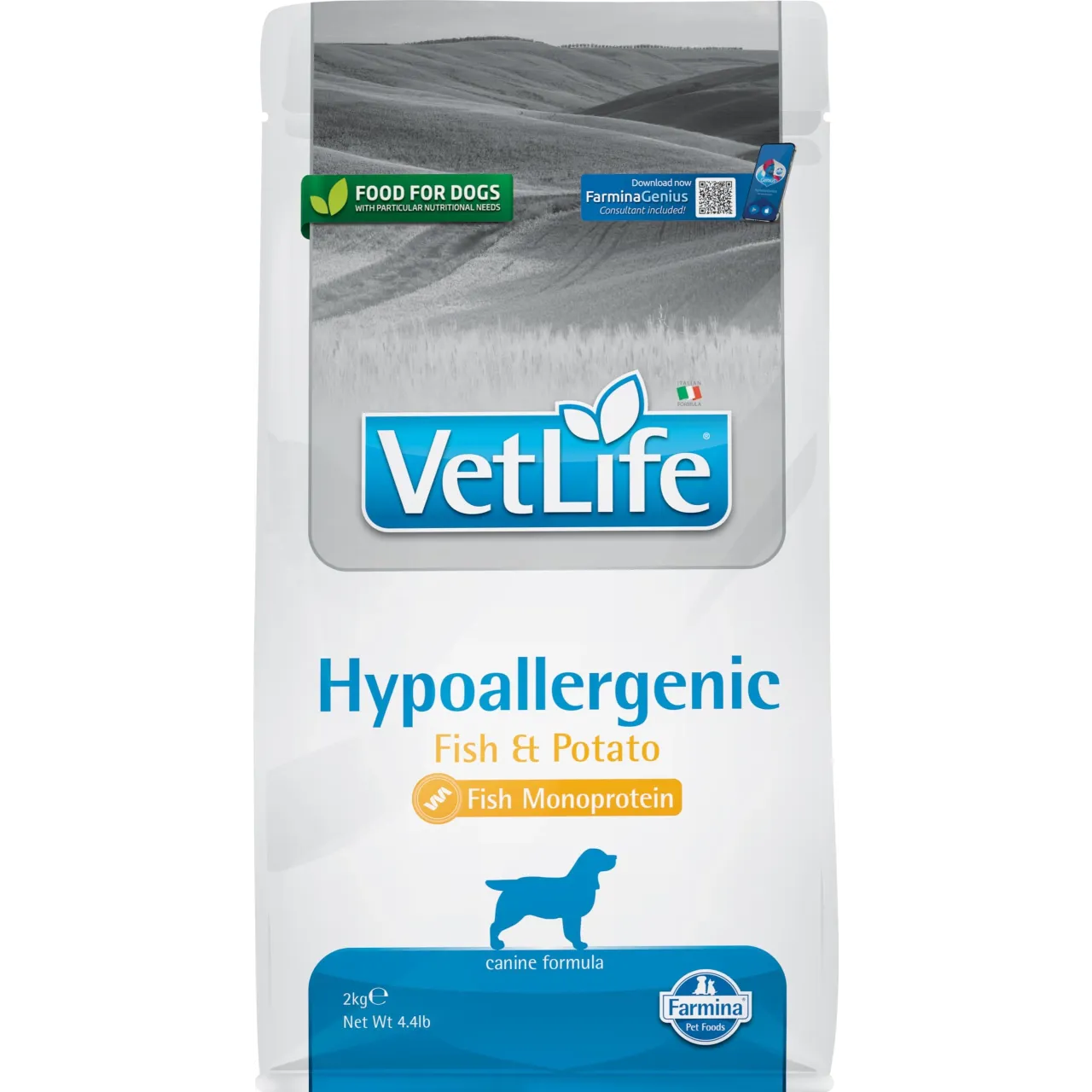 VetLife Hypoallergenic Fish & Potato Köpek Maması 2 Kg