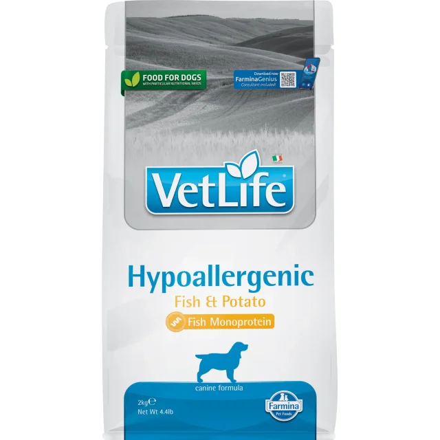 VetLife Hypoallergenic Fish & Potato Köpek Maması 2 Kg