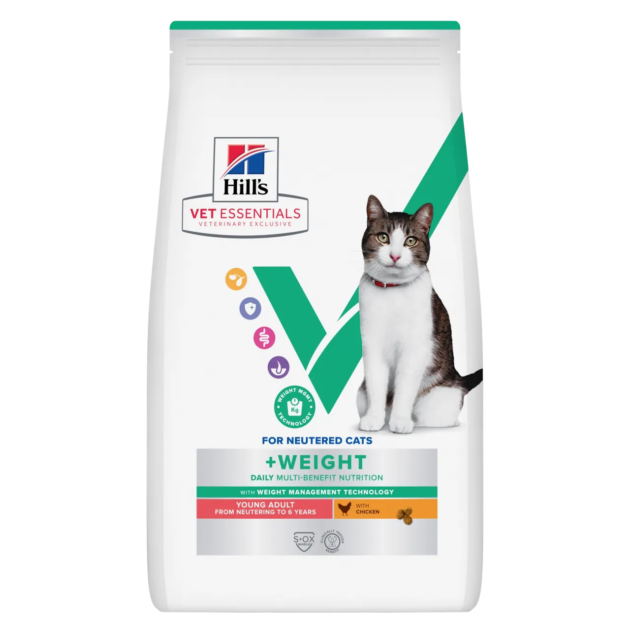 Hills Vet Essentials Multi-Benefit + Weight Genç Yetişkin Kedi Maması Tavuklu 8 Kg