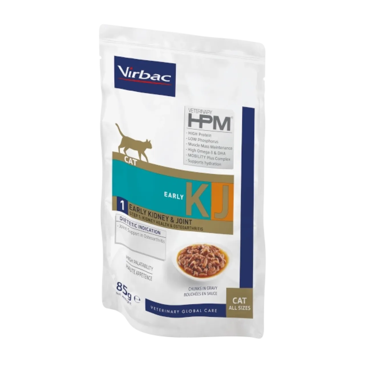 Virbac KJ 1Early Kidney Joint Support Cat Böbrek ve Eklem Desteği Pouch Chunks in Gravy Yaş Kedi Maması 85 gr