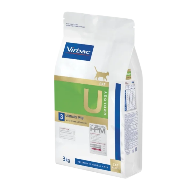 Virbac U3 Urology WIB (Water İntake & Behavior) Uriner Kedi Maması 3 Kg