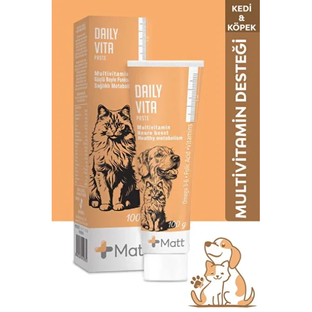 Matt Daily Vita Multi Vitamin Kedi ve Köpek Macunu 100 Gr