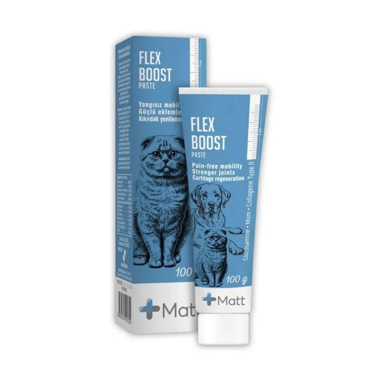 Matt Flex Boost Eklem Sağlığı Destekleyici Kedi ve Köpek Macunu 100 Gr