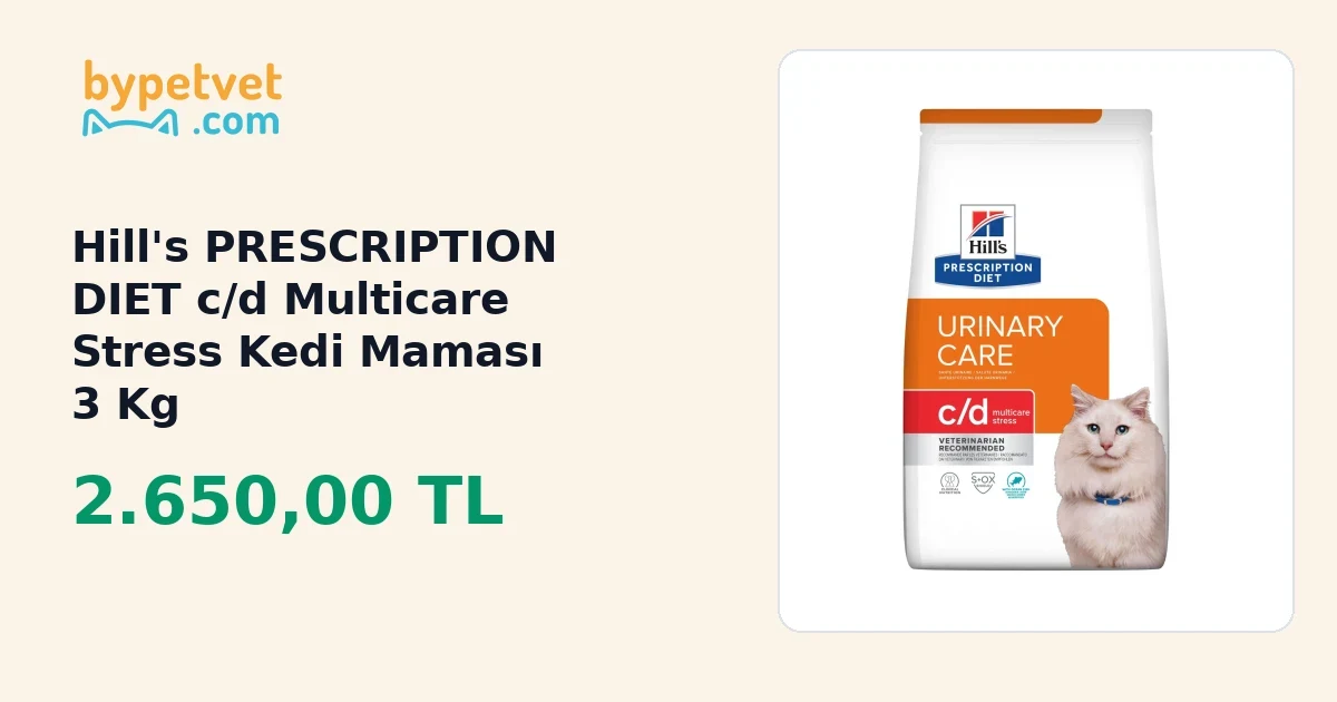 Hill's PRESCRIPTION DIET c/d Multicare Stress Kedi Maması 3 Kg
