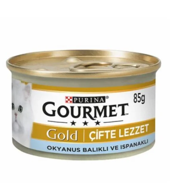 Gourmet Gold Çifte Lezzet Okyanus Balıklı ve Sebzeli 85 gr 24'lü Yetişkin Konserve Kedi Maması