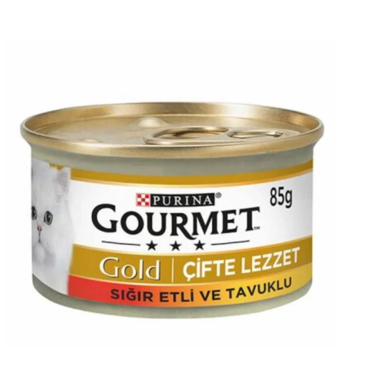 Gourmet Gold Çifte Lezzet Sığır Etli ve Tavuklu 85 gr 24'lü Yetişkin Konserve Kedi Maması