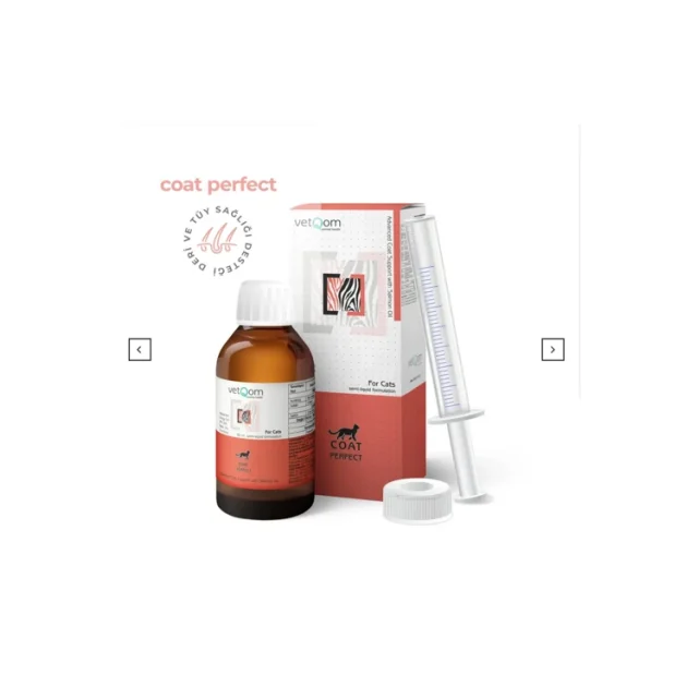 Vetqom Kedi Coat Perfect – Deri Ve Tüy Sağlığı – 60 Ml.