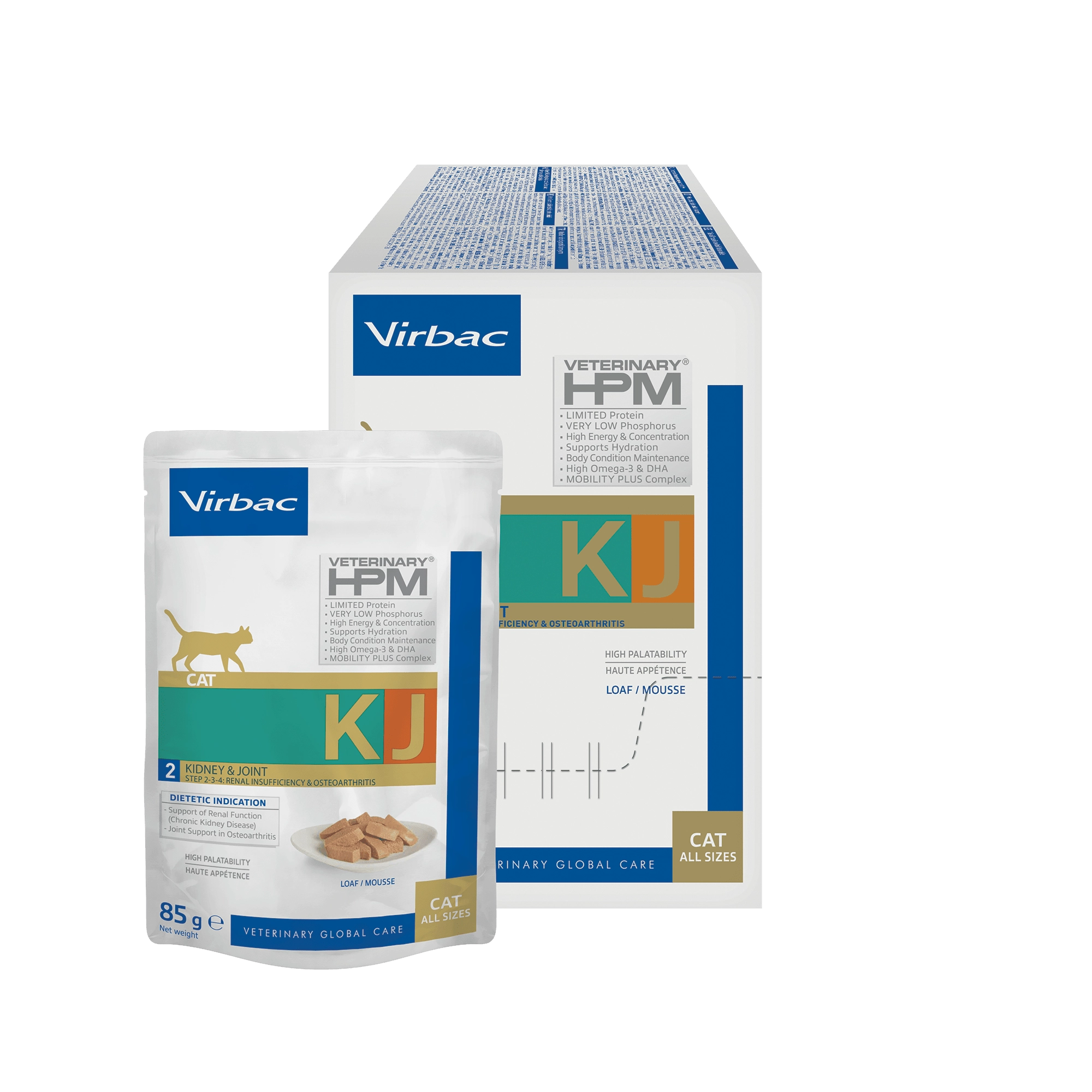 Virbac KJ Kidney & Joint Loaf Pouch Yaş Kedi Maması 85 gr (12 adet)