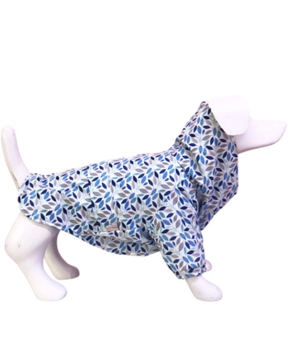 Gedyco Blue Leaf Su Geçirmez içi Polarlı Küçük Irk Köpek Montu