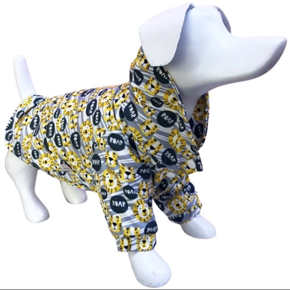 Gedyco Lion Su Geçirmez içi Polarlı Orta Irk Köpek Montu