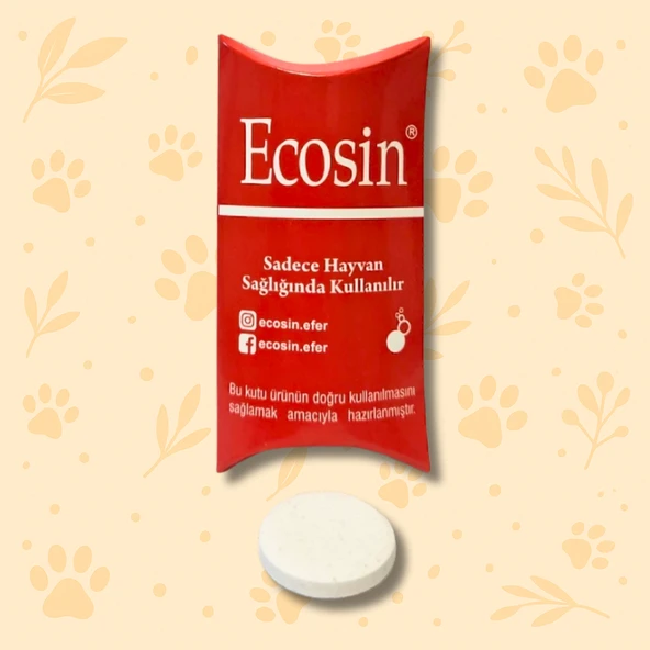 Ecosin Efervesan 1 Tablet- Kedi Köpek Mantar Tedavisi için (Sprey Hazırlama Tableti)