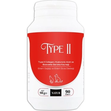 Natur Type 2 Kedi - Köpek Kıkırdak ve Eklem Sıvısı Desteği 90 Tablet