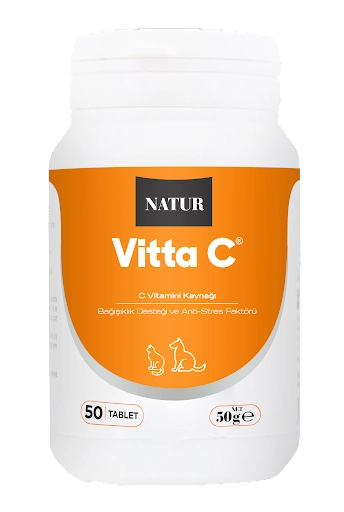 Natur Vitta C Kedi Ve Köpekler İçin C Vitamini 50 Tablet