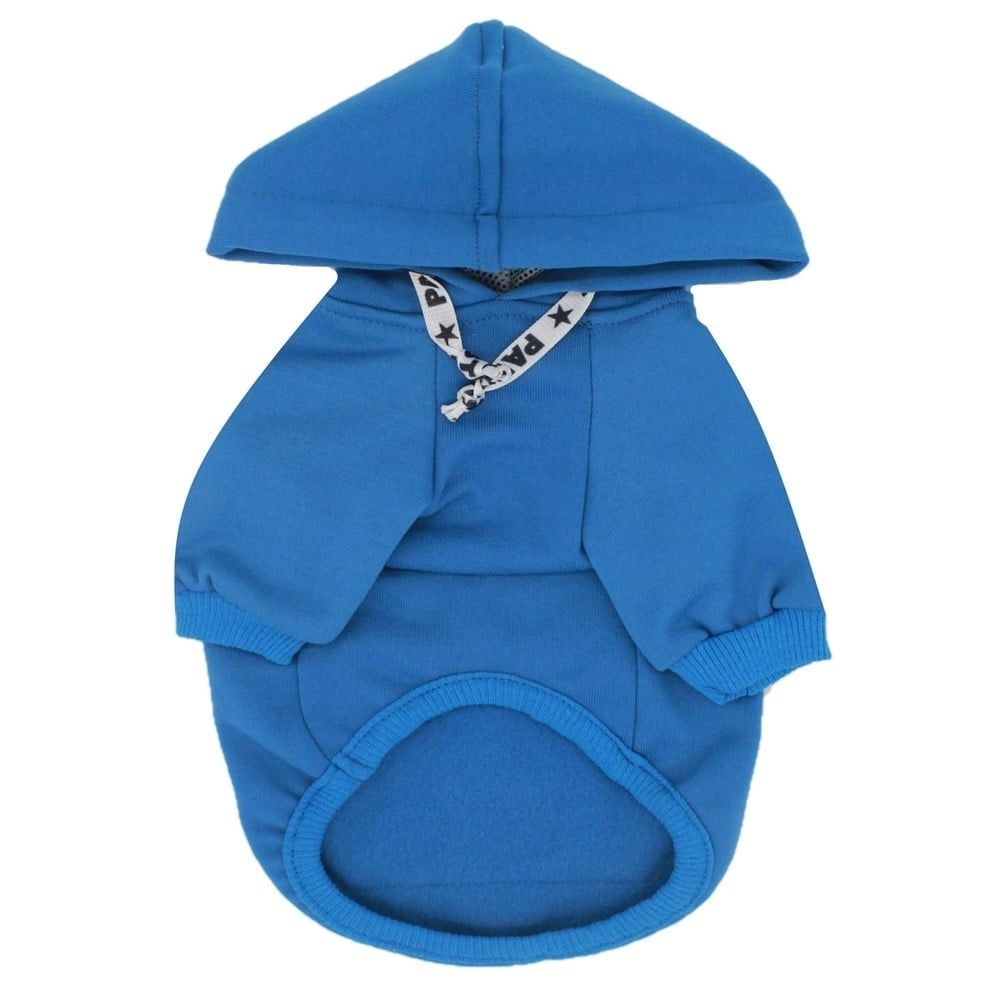 Pawstar İçi Polar, Küçük Irk Köpek Sweatshirtü Mavi