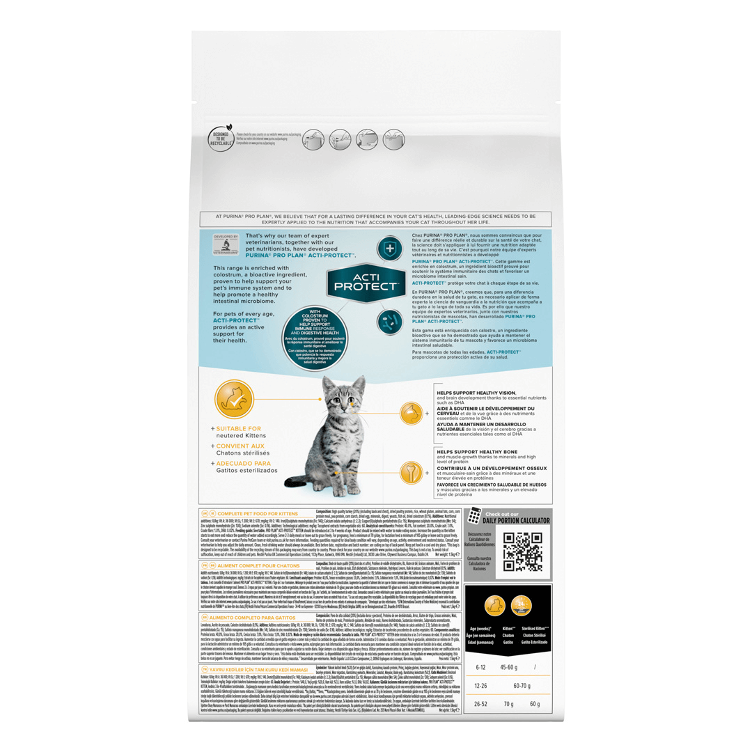 Proplan Actiprotect Kitten Kedi Maması Tavuklu 1,5 Kg