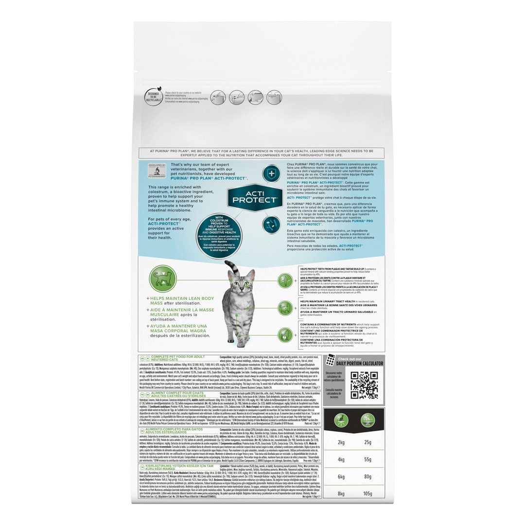 Proplan Actiprotect Sterilised Kısır Kedi Maması Somonlu 1,5 Kg