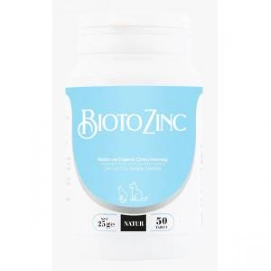 Natur Bioto Zinc Kedi Köpek Deri Tüy Sağlığı 2.5 Mg 50 Tablet
