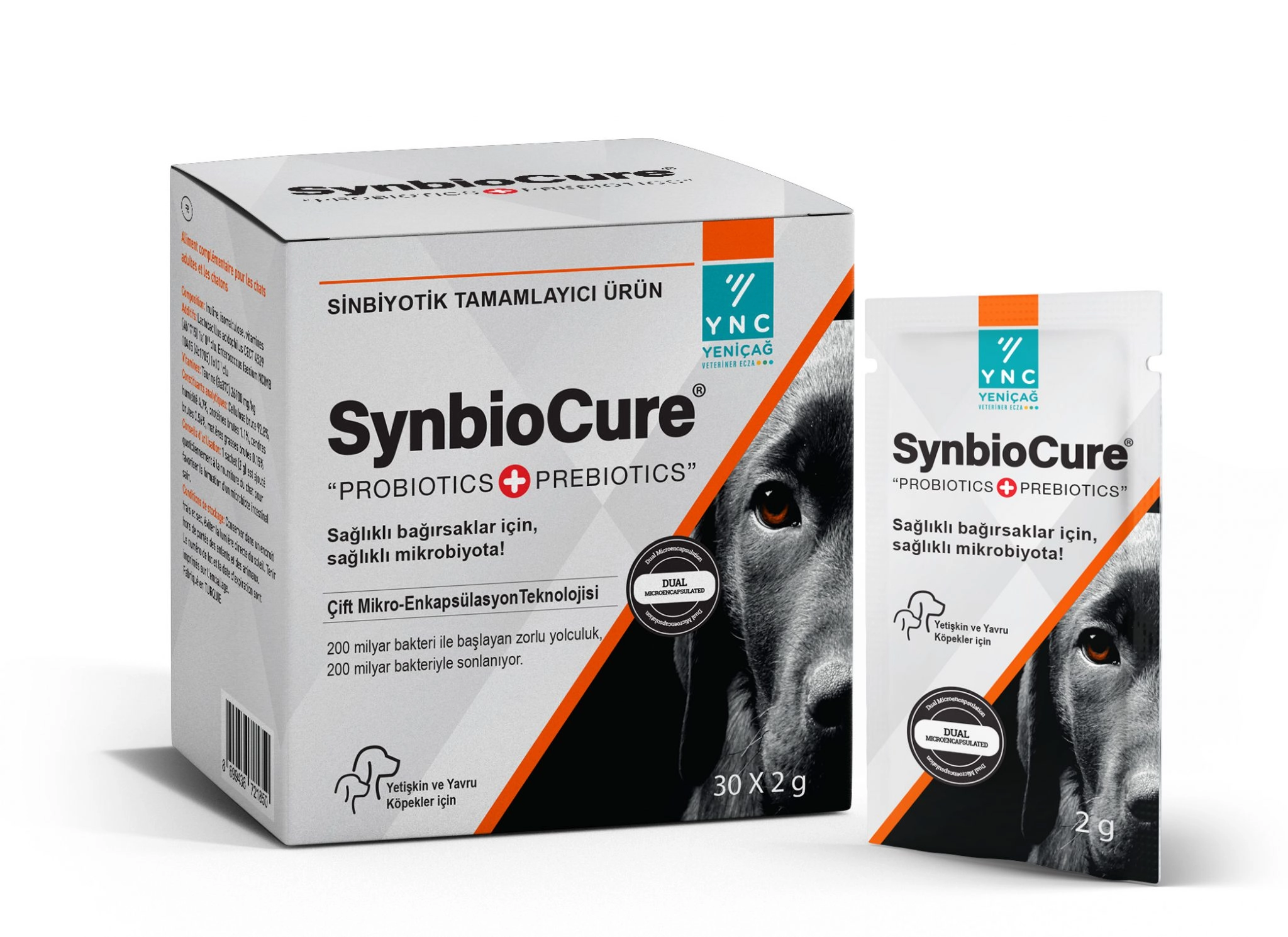Synbiocure Canine Köpekler için Probiyotik+Prebiyotik Şase 30x2 Gr