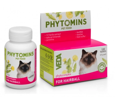 Veda PHYTOMINS for HAIRBALL 100 Tablet