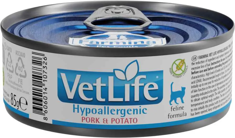 Vetlife Hipoalerjik Pork&Potato Konserve Kedi Maması 85 gr