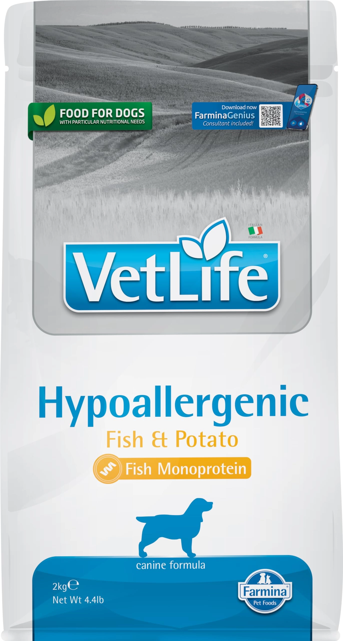 VetLife Hypoallergenic Fish & Potato Köpek Maması 2 Kg